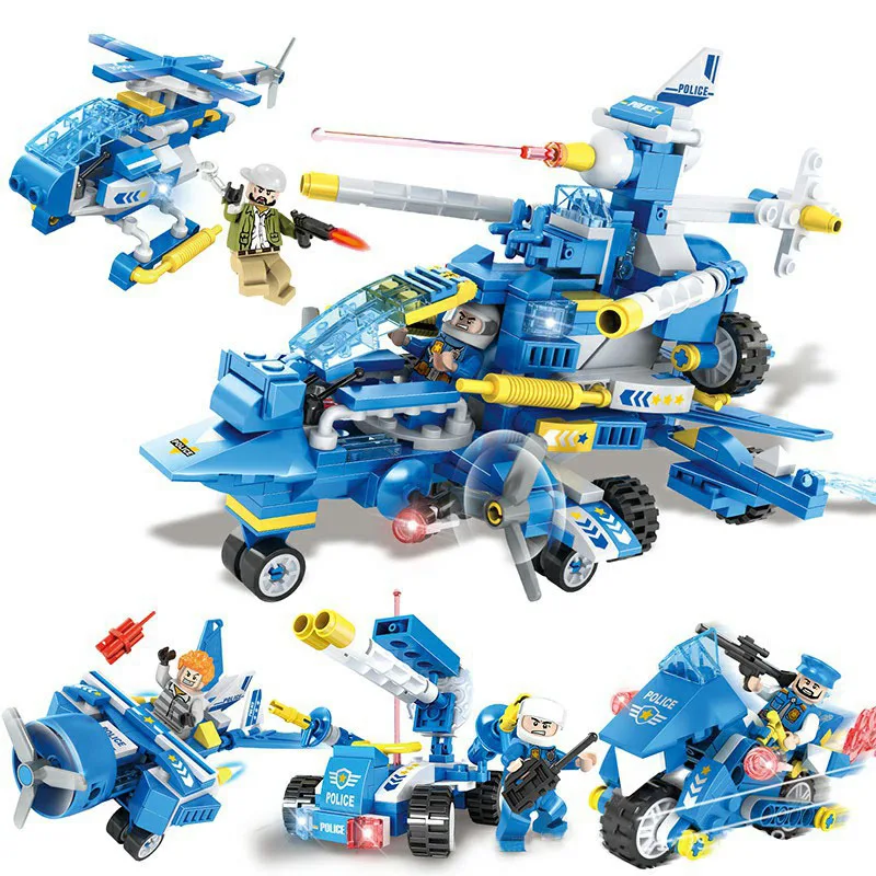 

Toys for Children Building Block Brick Military Deformation Mech Model Kit Assembling Educational Compatible Boy Kids Gift X27