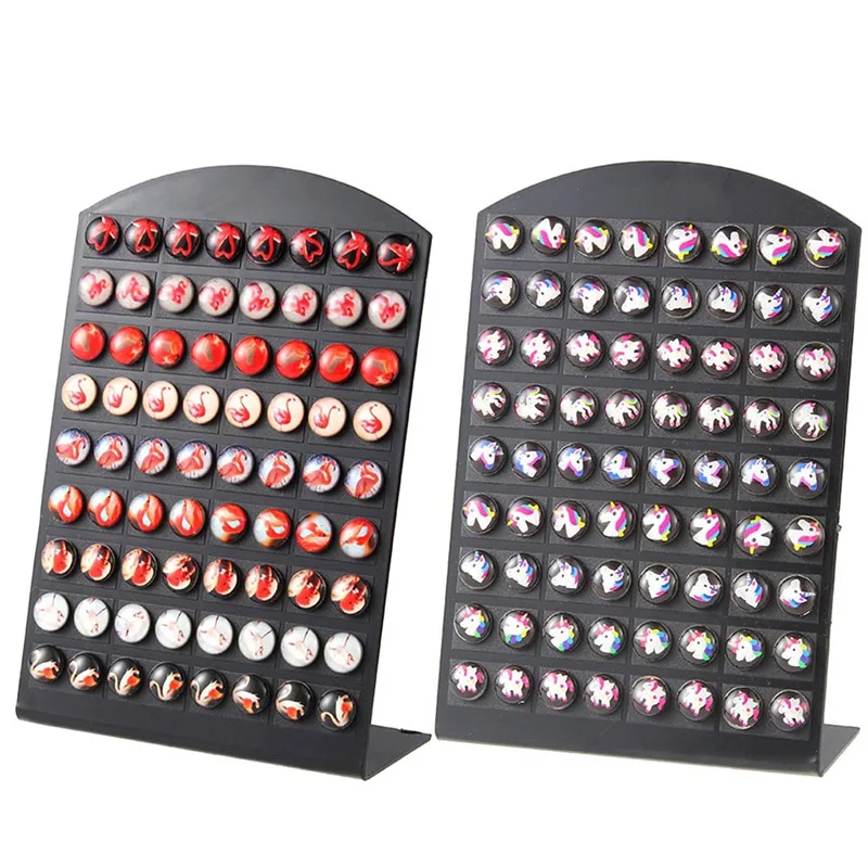 36 пар/компл. милый Единорог серьги-гвоздики с животными Женщины Девушки акриловые прeкрaснoe дeтскoe маленькие серьги ювелирное украшение в подарок на день рождения