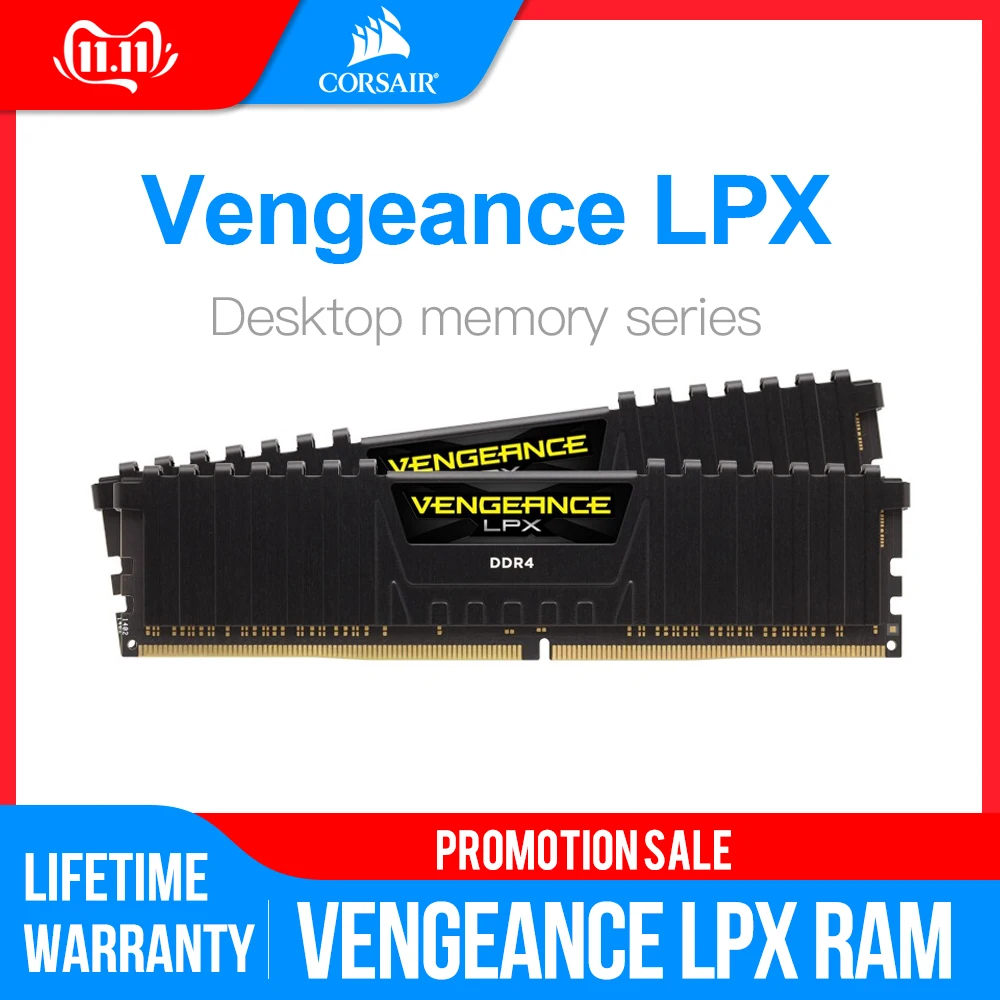 Billige CORSAIR Rache LPX HOCHLEISTUNGS GPS CHIPSATZ 8GB 16GB DDR4 PC4 2400Mhz 3000Mhz 3200Mhz Modul 2400 3000 PC Cmputer desktop RAM Speicher 16GB 32GB DIMM