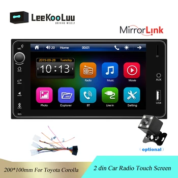

LeeKooLu Autoradio 2 Din Car Radio 7'' HD Touch Screen Car MP5 Player Mirror Link Android/Iphone For Toyota Corolla Audio Player