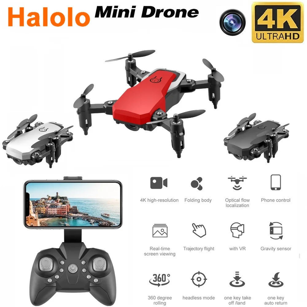 Mini Drone LF606 4K HD Camera Foldable Quadcopter One-Key Return FPV Drones Follow Me RC Helicopter Quadrocopter Kid's Toys