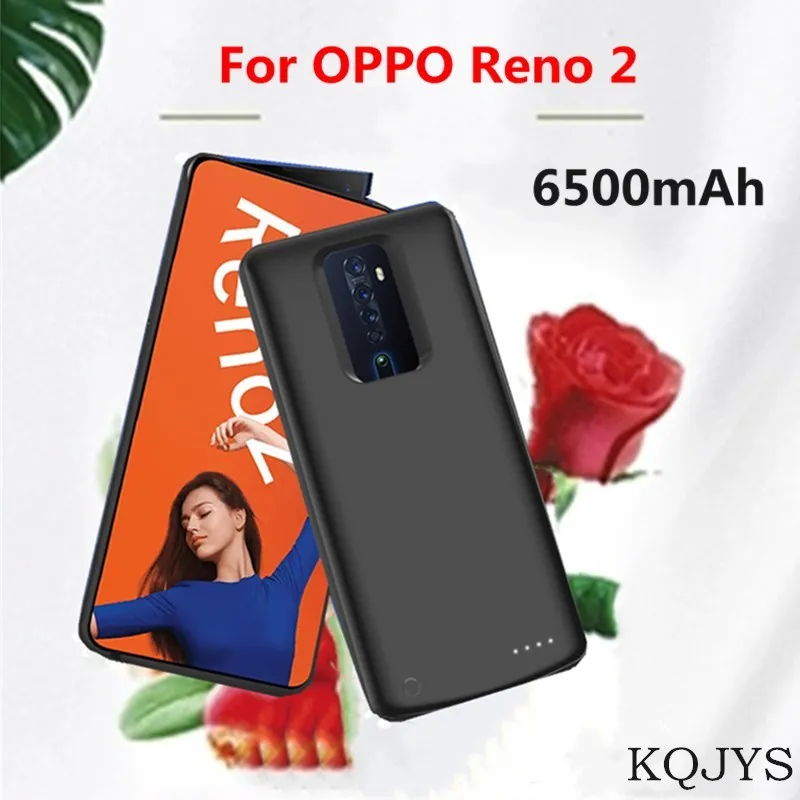 

KQJYS 6500mAh Portable Power Bank Charging Power Case For OPPO Reno 2 Battery Case Ultra Thin Backup Battery Charger Cases
