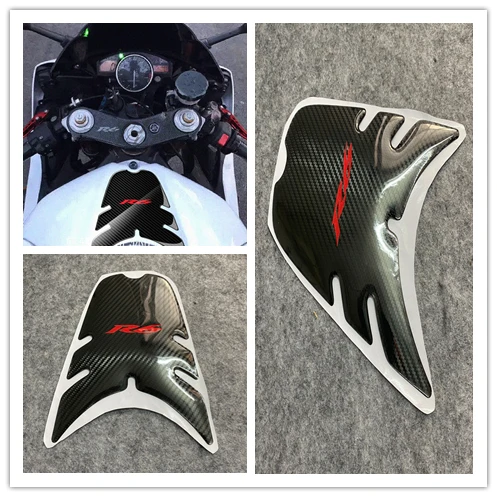 3D Motorcycle Front Gas Fuel Tank Cover Protector Tank Pad Case Fuel tank cap sticker for Yamaha YZF-R6 R6 R 6 2006 2007