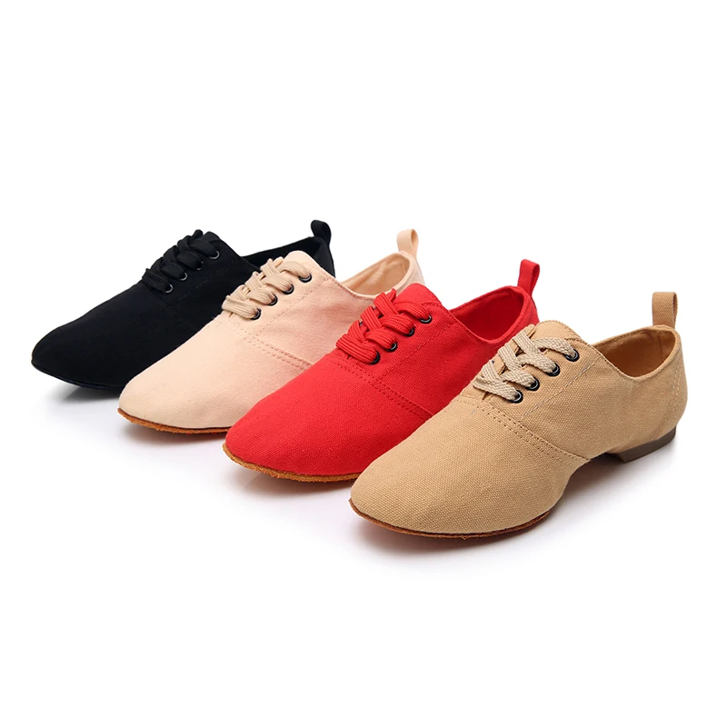 HROYL Jazz Dance Shoes Canvas Size EU34-45 Women Girls Ballroom Modern Tango Performance Practise Dancing shoes Wholesale 4