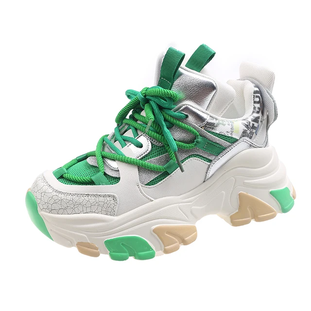 green sequin trainers