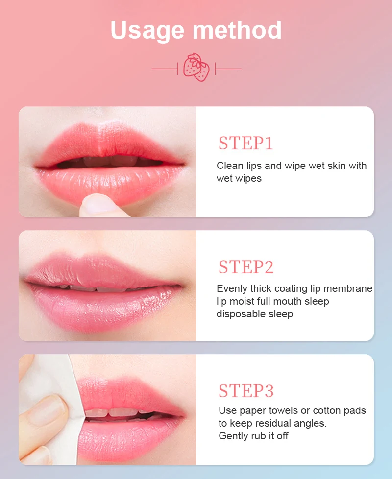 Strawberry Moisturizing Lip Mask Dead Skin Remove Antichapped/Wrinkles