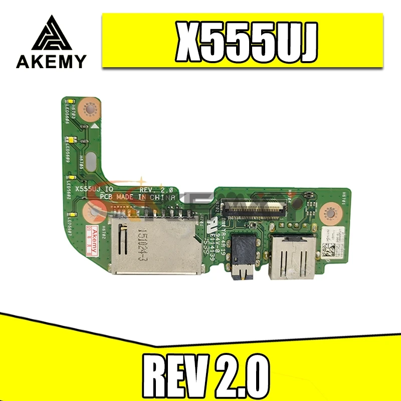 Akemy для ASUS X555UJ USB плата IO METAL REV 2 0 протестирована хорошая бесплатная доставка |