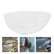 Fly Fishing Net Transparent Rubber Replacement Bag Does Not Hurt Fish And Does Not Scrape Net Soft Net Bag Fishing Accessories