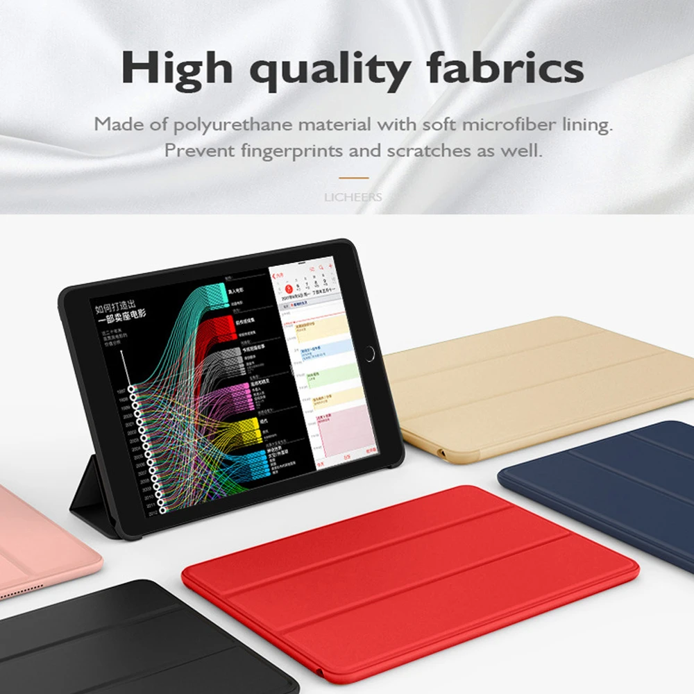 Чехол для iPad Air 2, Air 1,,, 9,7, чехол из искусственной кожи, силиконовый, мягкий, задний, трехслойный, с подставкой, смарт-чехол для IPad Air 2, чехол