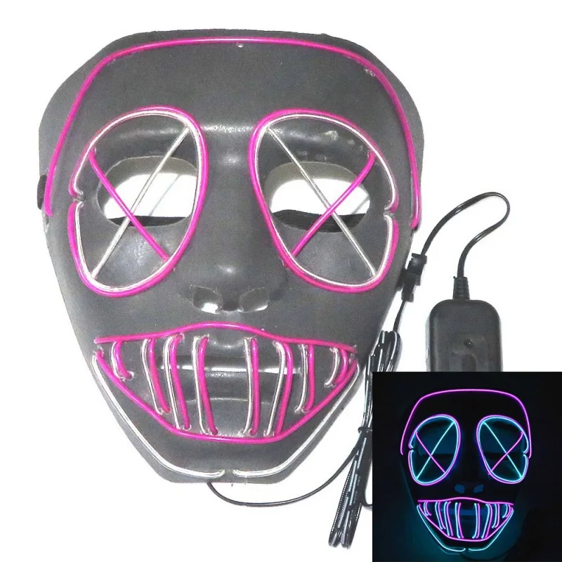 Halloween Purge LED Light Up Mask Masquerade Party Dress Up Halloween Decorative Masks Glow Party Favors Supplies
