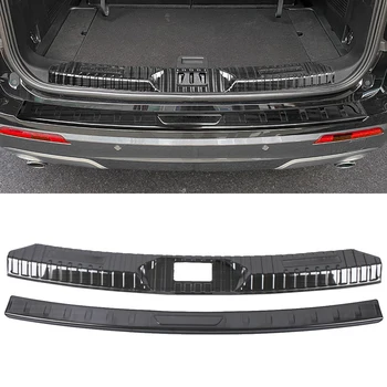 

Fit for Ford Explorer U625 2020 2021 Car Accessories Stainless Steel Inner&Outer Rear Bumper Sill Trunk Plate Cover 2pcs