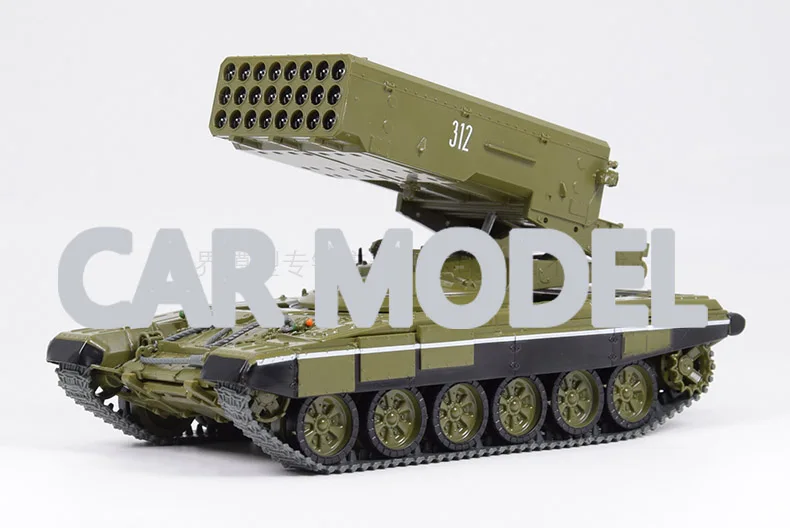 1:43 Масштаб сплава игрушечных транспортных средств советской легенды TOS-1A Танк модель детских игрушечных автомобилей авторизованный игрушки для детей