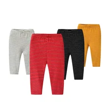 Г. Кролик Толо, Осенняя детская одежда, стиль, от 0 до 3 лет, Детские разноцветные леггинсы в полоску для кормления, X5103