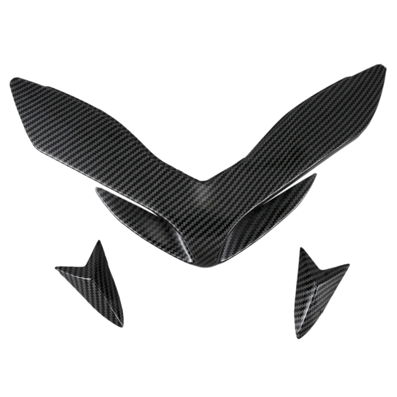 

1 Pcs Carbon Fiber Style Motorcycle ABS Headlight Shield Headlight Screen Protective Decorative Cover, for Kawasaki Z900 Z 900 2