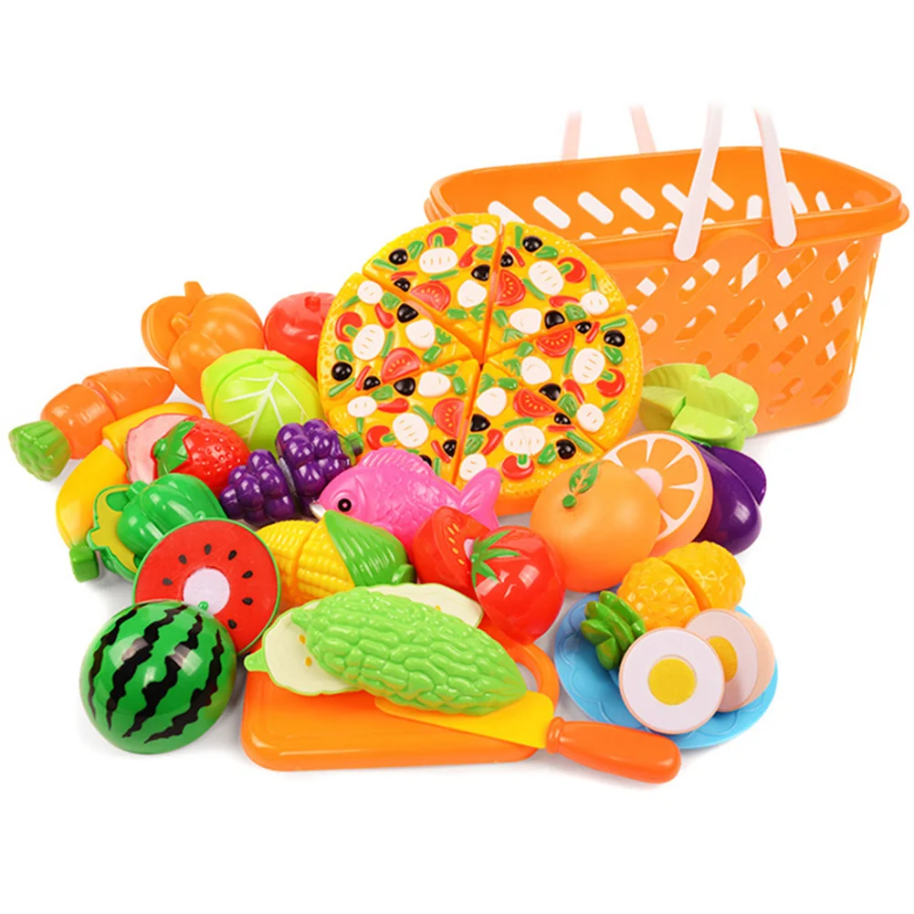 New Play Fruit Kit for Kids Vegetable Set Roleplay Toddler Playhouse Game for Children - Цвет: 28 pcs