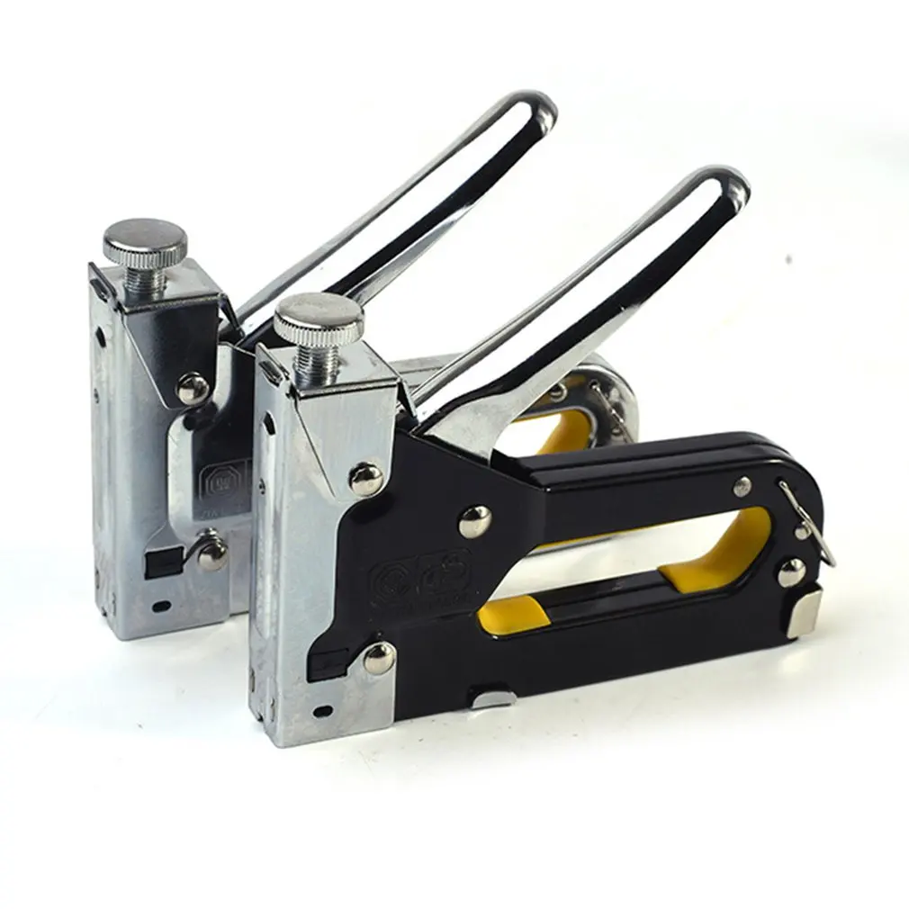 Pistola de grapas de clavos, grapadora de muebles para puerta de madera,  tapicería, Kit de pistola de remaches, herramientas de  carpintería|Accesorios para herramientas eléctricas| - AliExpress