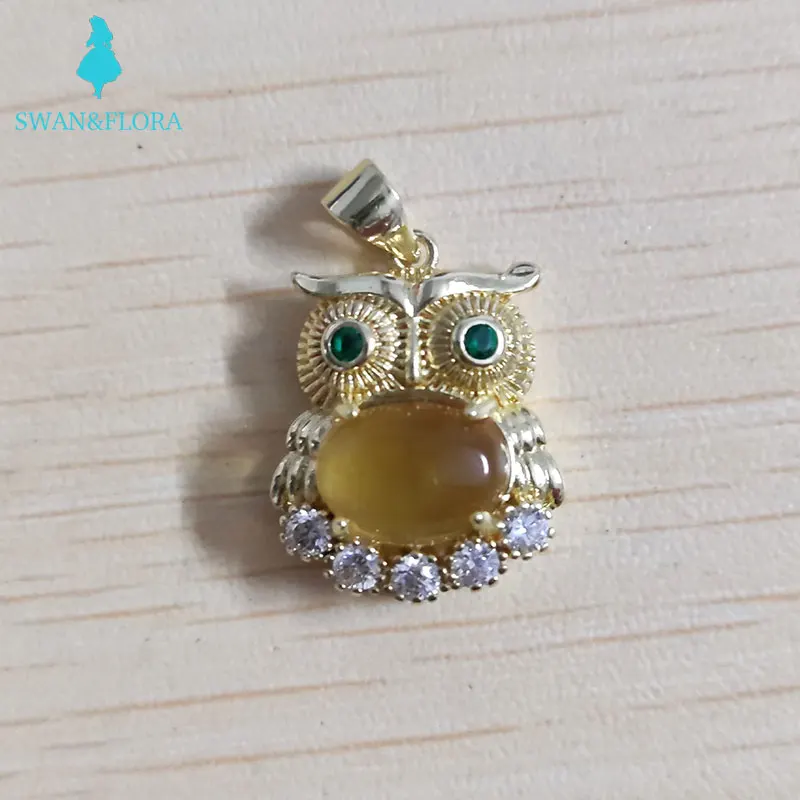 Natural Amber Pendant Necklaces For Women Owl Animal Gemstones Jewelry CHAIN NECKLAC Fine GIFT  ACCESSORI Funny Natural Stone