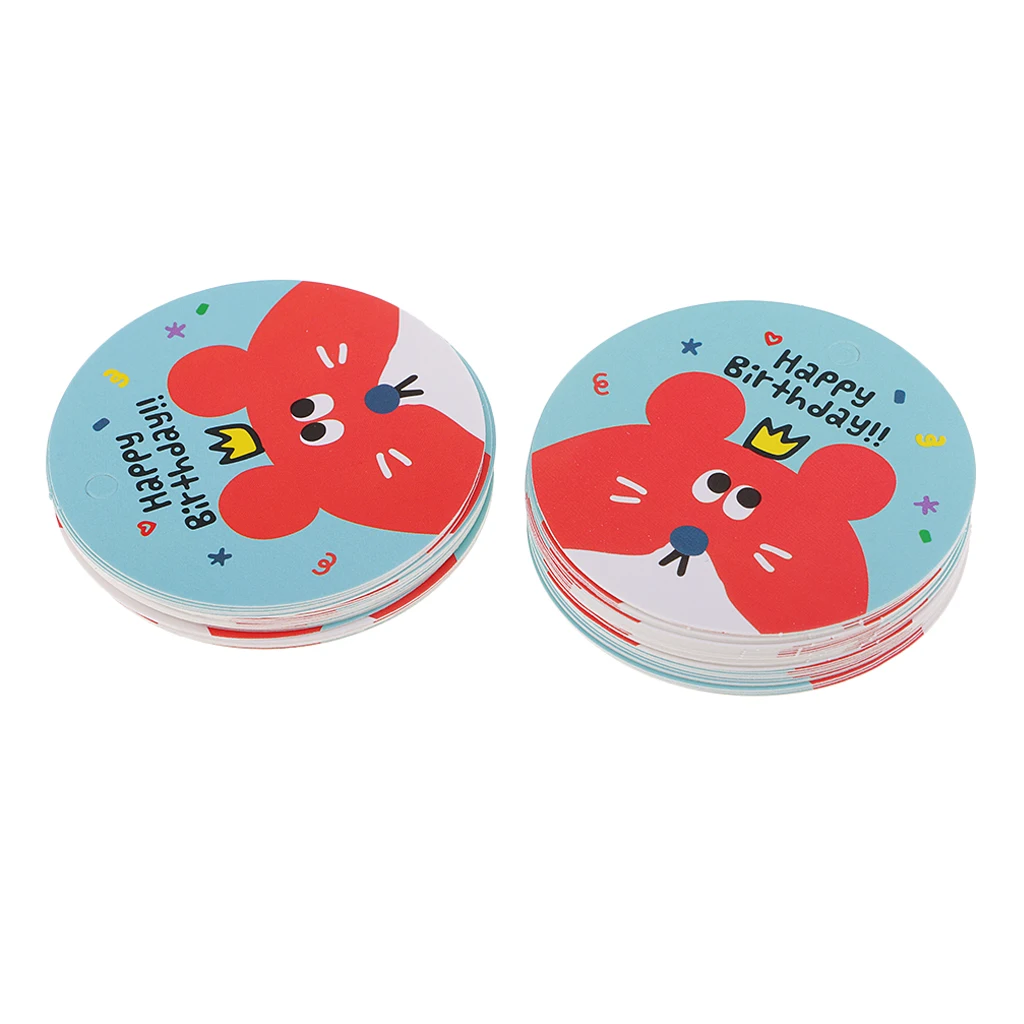 50 Pieces Colorful Multi-Use Paper Hang Tags Wedding Decoration Patterned Gift Labels Special Bookmarks Expressing Love Labels