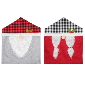 

2pcs Chair Cover Chair Back Cover Christmas Chair Back Cover for Home Restaurant