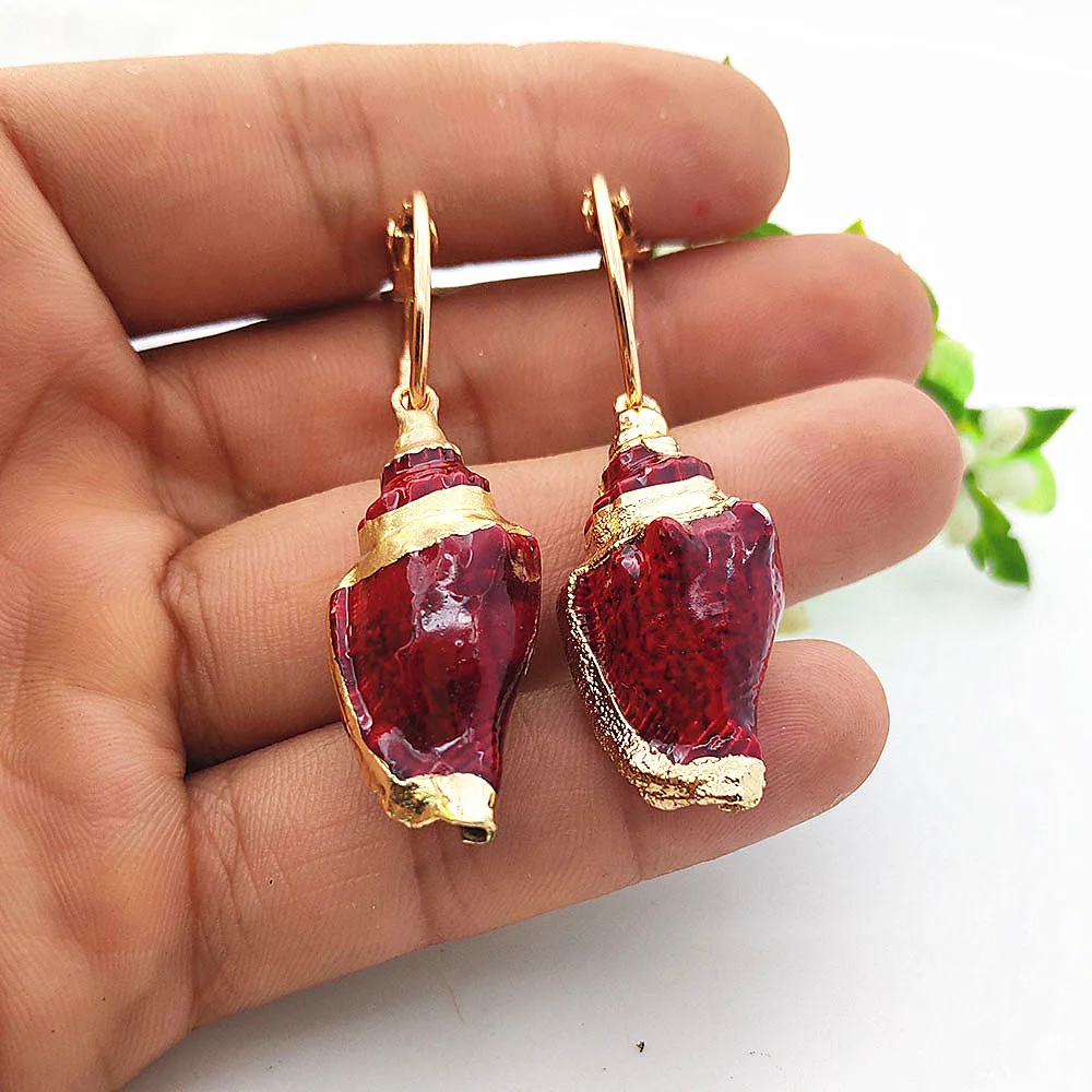 Серьги из натуральной раковины, цветные геометрические серьги из натуральной раковины, золотые круглые серьги, женские модные ювелирные серьги