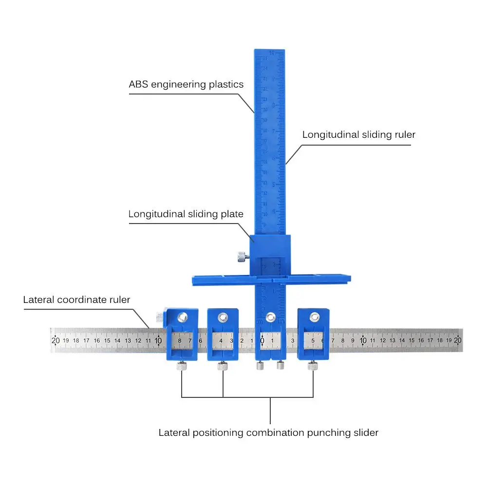 Съемный Дырокол локатор джиг инструмент сверла направляющая втулка для ящика шкафа аппаратные средства дюбель дерево бурение отверстие пробивая правило