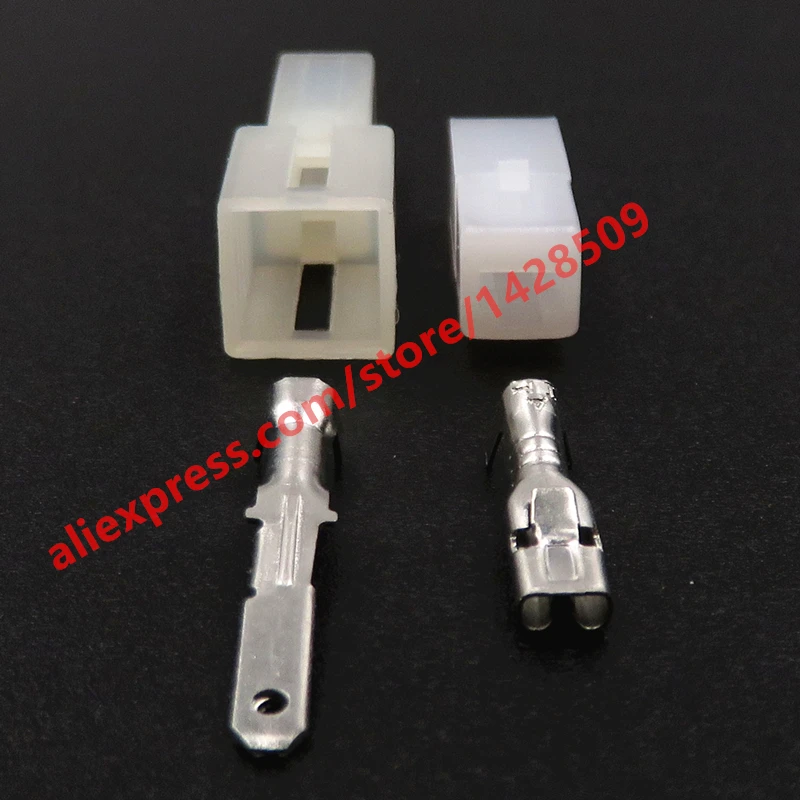 

5 Sets 1 Pin Auto Unsealed Wiring Harness Female Male Connector 2.8 Series 626063 626062 Automobile Plastic Socket