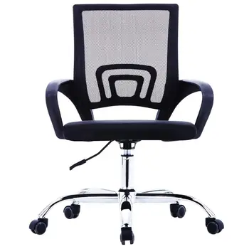 

[ES Warehouse] Office chair with mesh backrest and black fabric