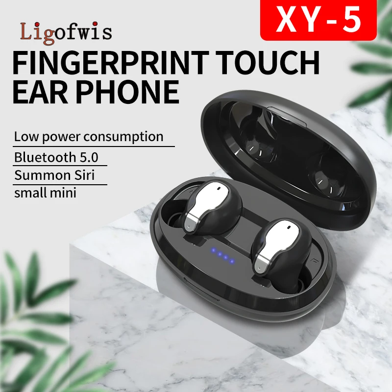 

Ligofwis TWS Xy-5 Bluetooth 5.0 Wireless Earbuds Touch Control Binaural Earphone 3D Stereo CVC Noise Cancelling Headset With Mic