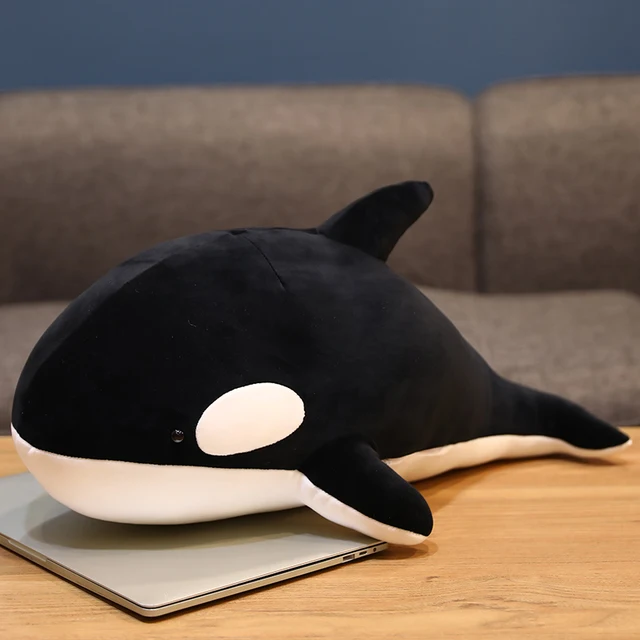 60-100cm Cute Shark Whale Plush Toy Kawaii Cartoon Killer Whale Dolphin Doll Soft Stuffed Animal Pillow Children Birthday Gift