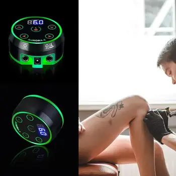 

Professional Mini Critical Aurora LCD Tattoo Power Supply with Power Adaptor Two Pedal Holding or Instantaneous Modes