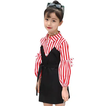 

Abesay Autumn Long Sleeve Dresses For Girls Striped Girls Dresses Fashion Dresses Kids Teenage Winter Kids Clothing 6 8 12 Years