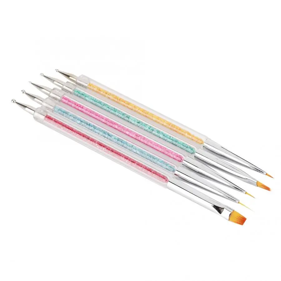 Manicure Brushes Nails Accessoires 5pcs Nail Art Brush Pen Manicure Tool Set Drawing Painting Decoration Pen Brushes Nail Art