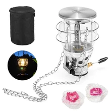 100LUX наружная кемпинговая мини переносная лампа для кемпинга газовая лампа для палатки лампа Фонарь подвесной стеклянный ламповый дымоход Бутан