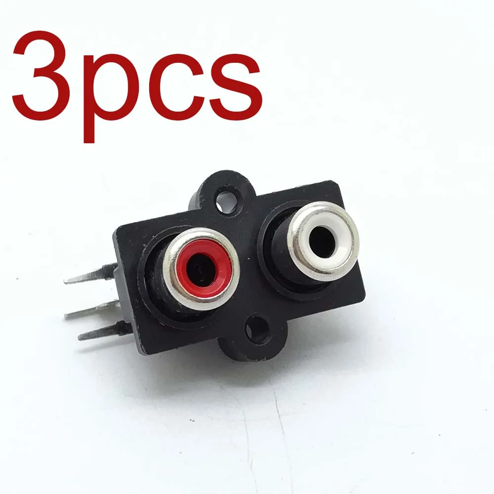 3 шт. разъем Av для аудио и видео монтажный Pcb 2 Rca гнездо стерео Aux | Электроника
