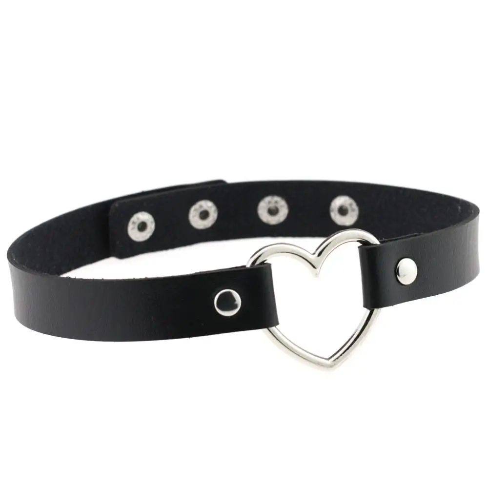 Metal Choker Necklace Velvet Choker Necklaces Lace Choker Necklaces PU Leather Sexy Collar Neck Heart-shaped Alloy Necklace Choker Necklace Lolita Bow Collar Necklace With Bells Cosplay Collar