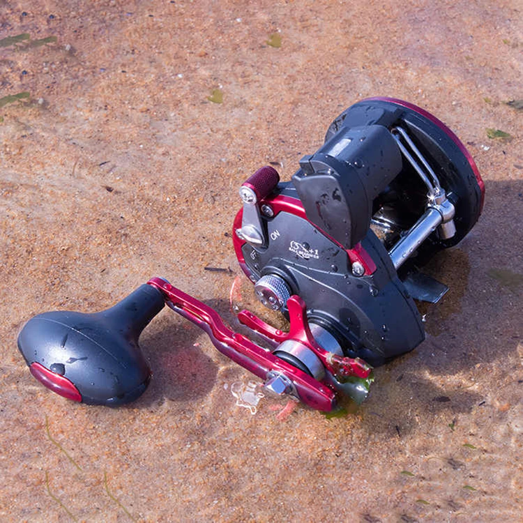 Stainless Steel Trolling Fishing Reel Counter Saltwater Sea Boat Fishing Conventional Drum Reel 12KG for Deep Sea Fishing 