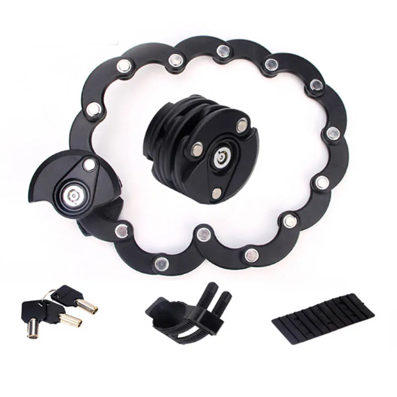 

1 Pc Hamburg Lock Motorcycles Bicycle Doors Lock Anti-theft Chain Fixed Folding Durable Wear Resistant Lock Bike Accessories