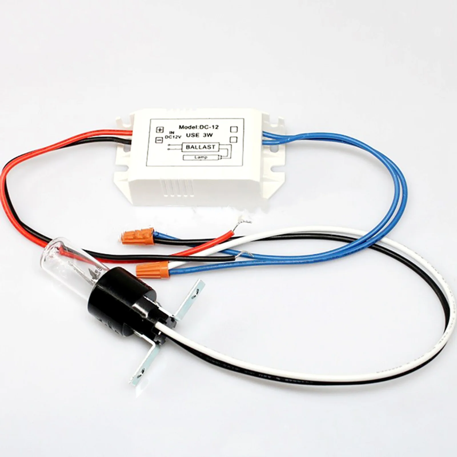 

CNLIGHT Capacitor UV Bulb Sterilizing Lamp UVC 254nm 10V 3W AC/DC 110V/220V 12V Set