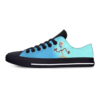 

Toy Story 4 Forky Cartoon Fashion Funny Cute Casual Canvas Shoes Low Top Lightweight Breathable 3D Printed Men women Sneakers
