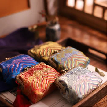 

women luxury design vintage royal double layer coin bag wallet purse