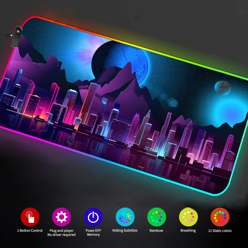 

Светодиодный коврик для мыши, Rgb коврик для мыши, Rgb ПК, компьютерный коврик с подсветкой, коврик для настройки игрового рабочего стола, Rgb коврик для клавиатуры, Прямая поставка