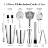 Cocktail Shaker Bar Set: 2 Weighted Boston Shakers,Cocktail Strainer Set,Jigger,Muddler and Spoon, Ice Tong and 2 Bottle Pourer ► Photo 2/6
