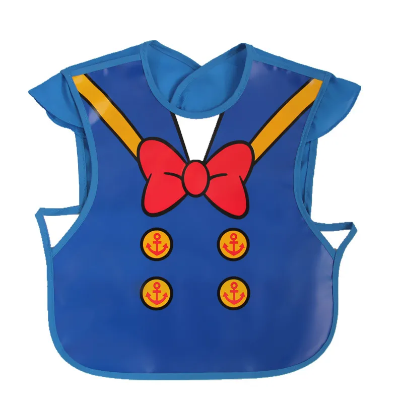 Disney Cute Baby Bibs Waterproof Short Sleeve Apron Children Feeding Smock Bib Burp Clothes Soft Eat Toddler Baberos Bavoir Bibs - Цвет: 12