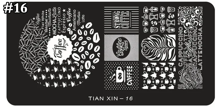 Шаблон для декорирования ногтей DIY синяя пленка для декорирования ногтей Tian Xin лак для ногтей прямоугольный Сталь пластина Templateдизайн ногтей