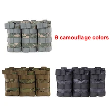 ActionUnion Тактический Подсумок 1000D нейлон тройной M4 Molle Camo Fastmag Чехлы клип сумка Военная страйкбол Пейнтбол Охота
