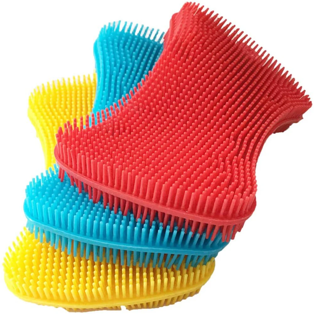 

MONGKA Silicone Sponge Dish Washing Kitchen Scrubber, Magic Dishes Multipurpose Sponges Cleaning, Smart Kitchen Gadgets Brush