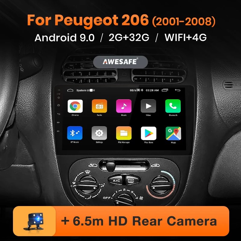 2din peugeot 206