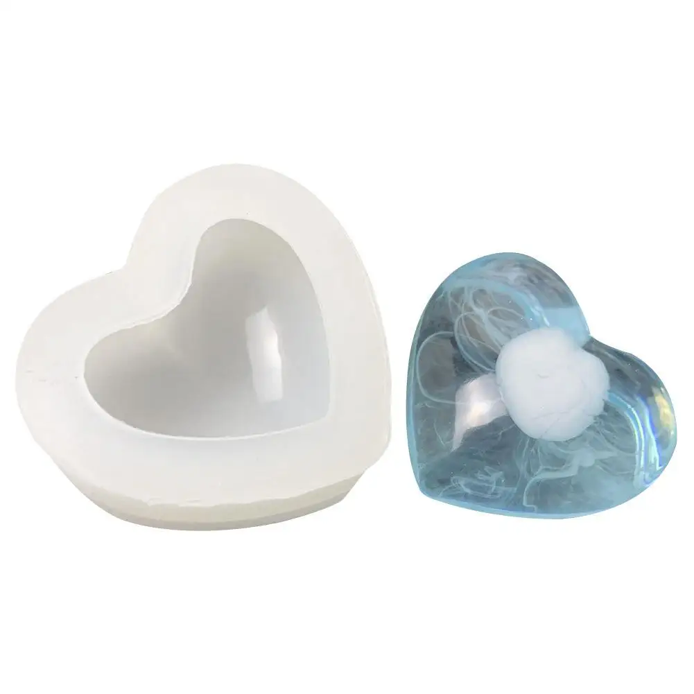 

Heart Shape Epoxy Resin Molds Silicone Mold Resin Pendant Mould Jewelry Making Tools DIY Handcraft Soap Candle Making Mold