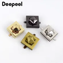 

Deepeel 4/10pcs Solid Metal Bags Twist Locks Square Handbags Purse Rotary Lock Buckle DIY Bag Luggage Hardware Accessories