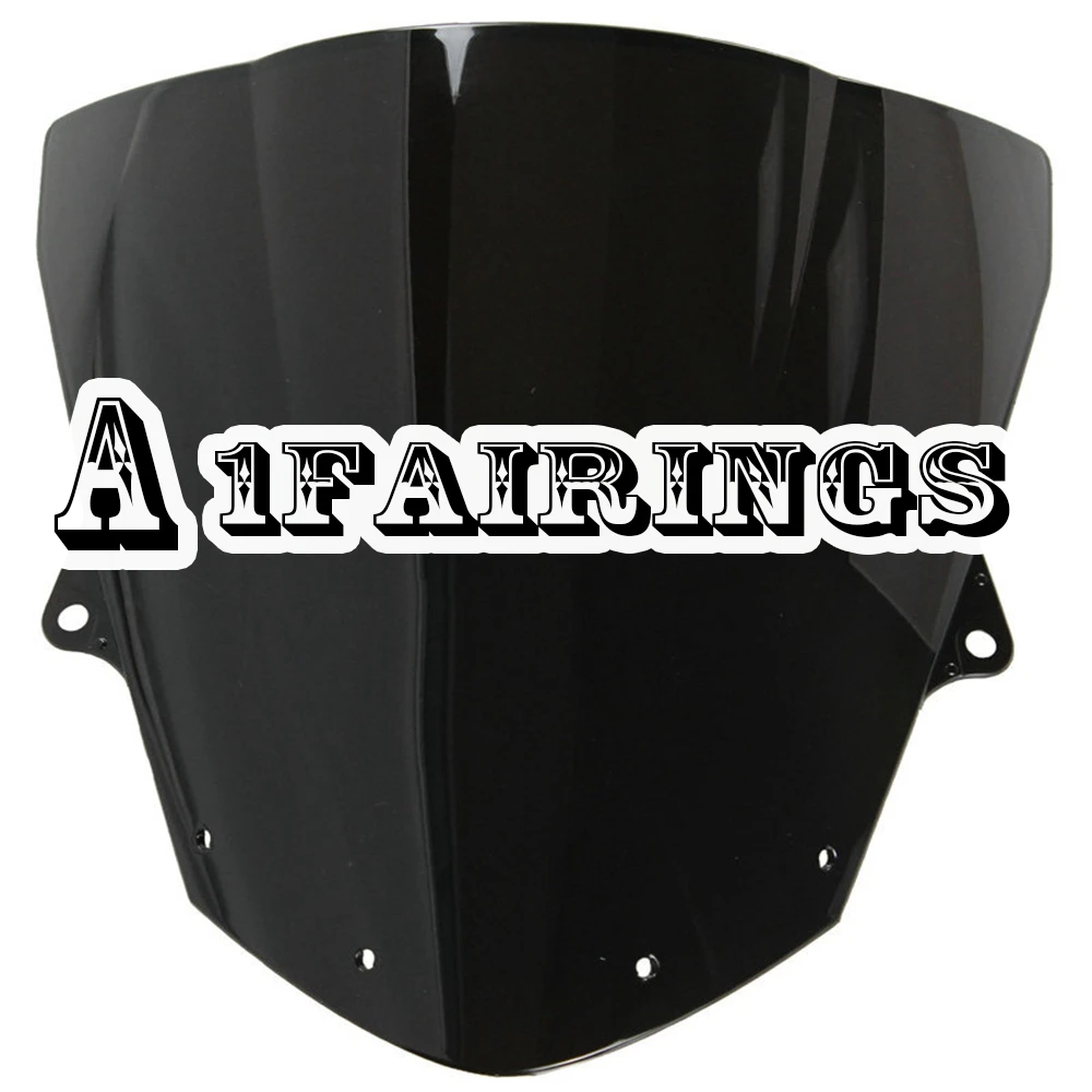 Black Ветровое Стекло Черного и синего цвета для Kawasaki ZX6R 636 zx636r 2009 2010 2011 09 10 11 ветровые стекла с двойным пузырьком Для Спортивного Велосипеда - Цвет: Black